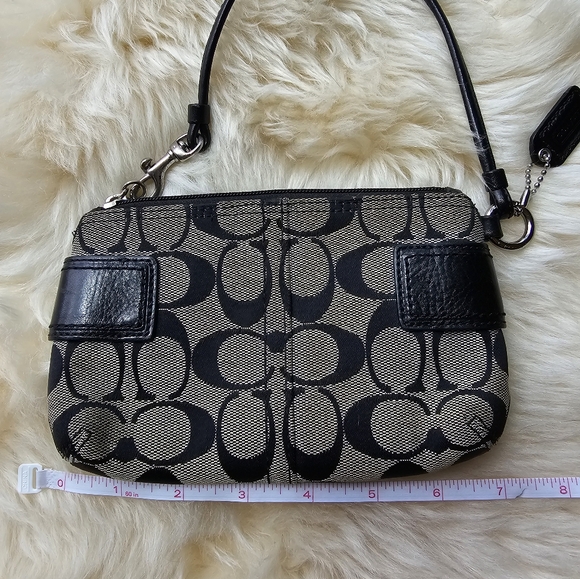 Coach Signature Monogram Wristlet Wallet - Picture 8 of 9